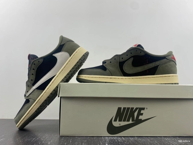 Cheap TBkick LOW SCOTT 1 SP OLIVE' TRAVIS X DM7866-002 AIR JORDAN OG 'BLACK 0724